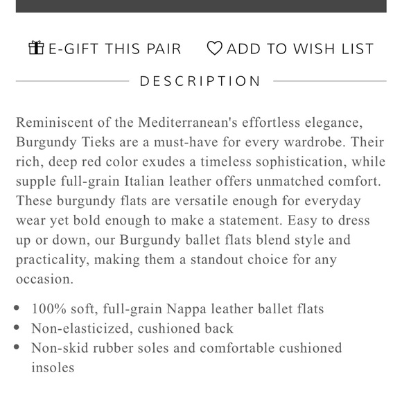 Tieks Burgundy Flat - Picture 10 of 11